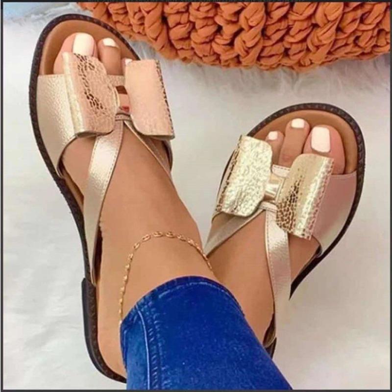 2026 Summer Women Slippers Cute Butterfly-Knot Casual Sandals Lady Slides Flats Slip-On Women Shoes for Women