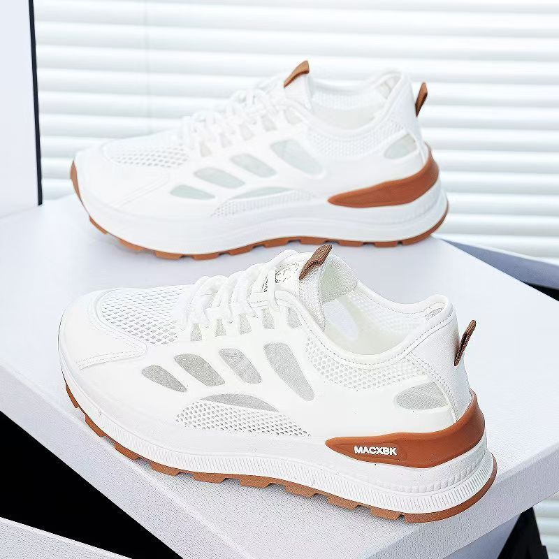 

Summer women s shoes new breathable mesh shoes children s Korean version versatile little white shoes platform sports shoes casual dad shoes women 35
