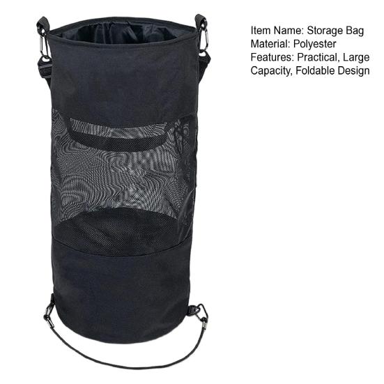 Collapsible Mesh Trash Can Garbage Bag Foldable Design Large Capacity Portable Boat Trash Bag Accessories