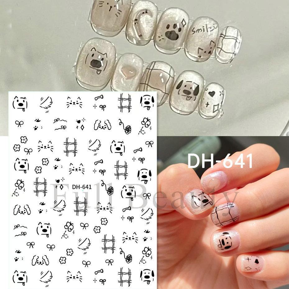 Nail Art Sticker, Little Spirit Snake, Moon, Mango, Gold And Silver, Black And White Snake Cartoon Nail Sticker.