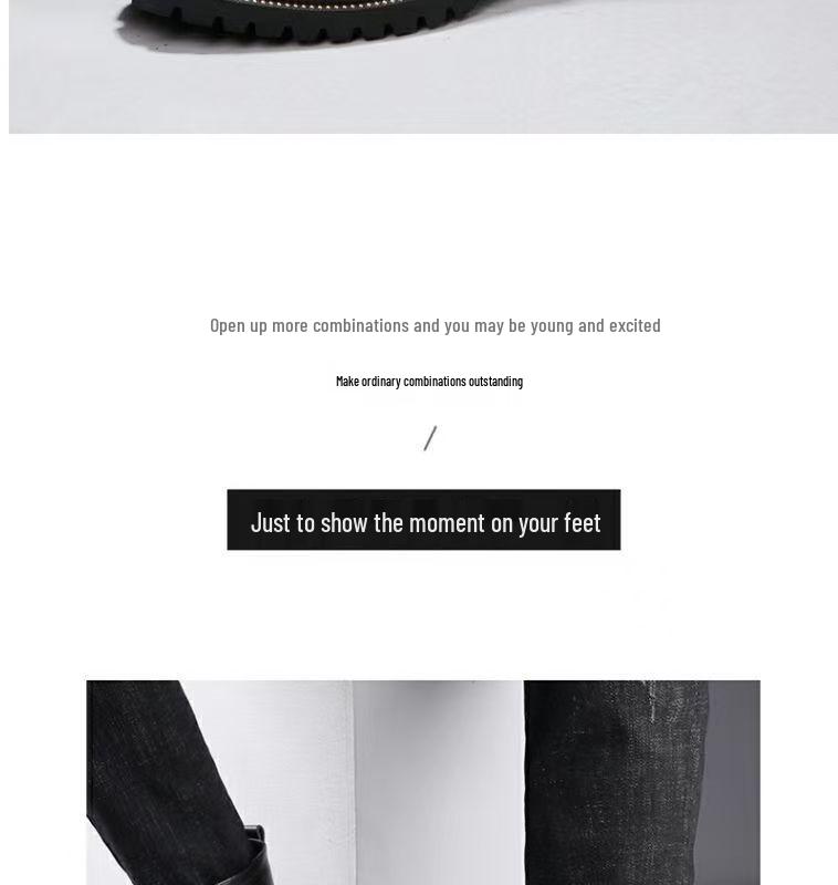 Stivali Martin da Uomo 2025 in Pelle Nera a Mezza Gamba, Vera Pelle, Resistenti all'Usura, con Zip