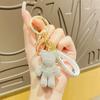 Adorable Sparkling Bear Keychain Cute Rhinestone Decor For Students And Couples