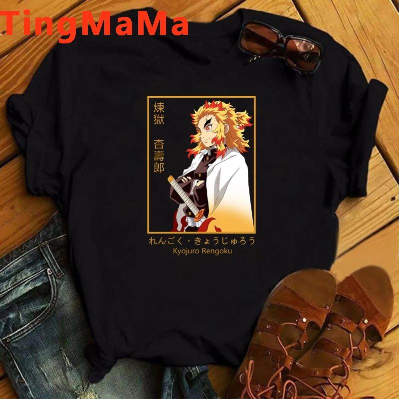 Demon Slayer Rengoku T Shirt Unisex Kimetsu No Yaiba Tshirt Anime Uzui Unisex Cartoon Tanjiro Inosuke Zenitsu Nezuko T-shirt Unisex
