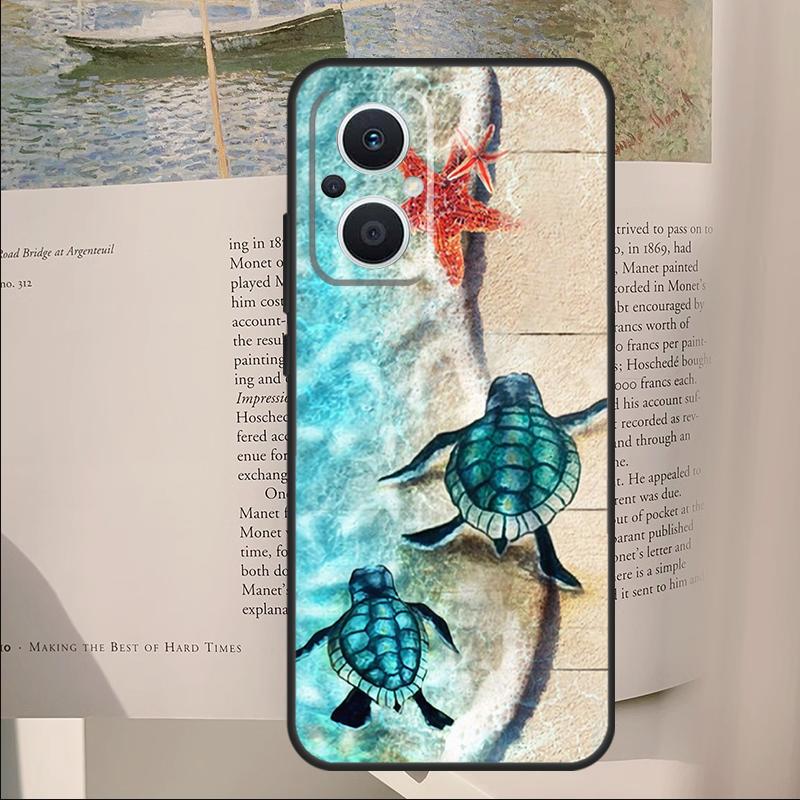 Sea Turtle Turquoise Oceanlife Cover For OPPO Reno 14F 11F 12F 13F 10 11 12 13 14 Pro 7 8 Lite OPPO Find X6 X8 X9 Pro Case