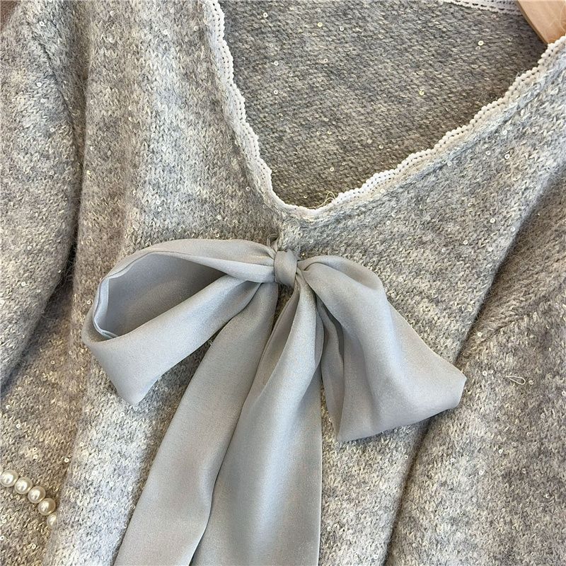 Sweater for Women Winter Thickened V Neck Pullover Warm Knitted Stretchy Long Sleeve Oversize Jumper Sweater Tops