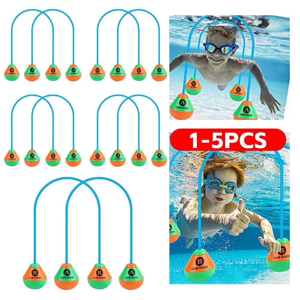 2pcs/set Diving Door Funny Water Sports Swim Rings Reusable Diving Training Crossing Rope Door Outdoor Pool