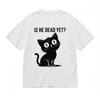 Women's Breathable Fashion Classic T-Shirt Playful Kitty Sitting Print Tee