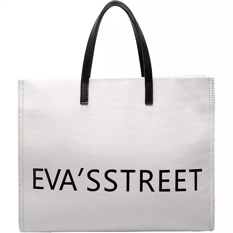 Spring Bag Canvas Bag Retro Washed Cloth Bag Bucket Bag Large Capacity Shoulder Bag