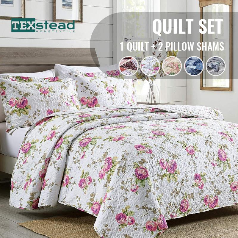 2/3 Piece Piece Printing Quilt Bedding Set, Lightweight Soft Quilt Bedspread Coverlet with Pillow Shams