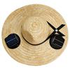 Summer Straw Hat Solar Energy Operated Solar Ventilation Fan Adjustable Solar Fan Drawstring Sports Hat