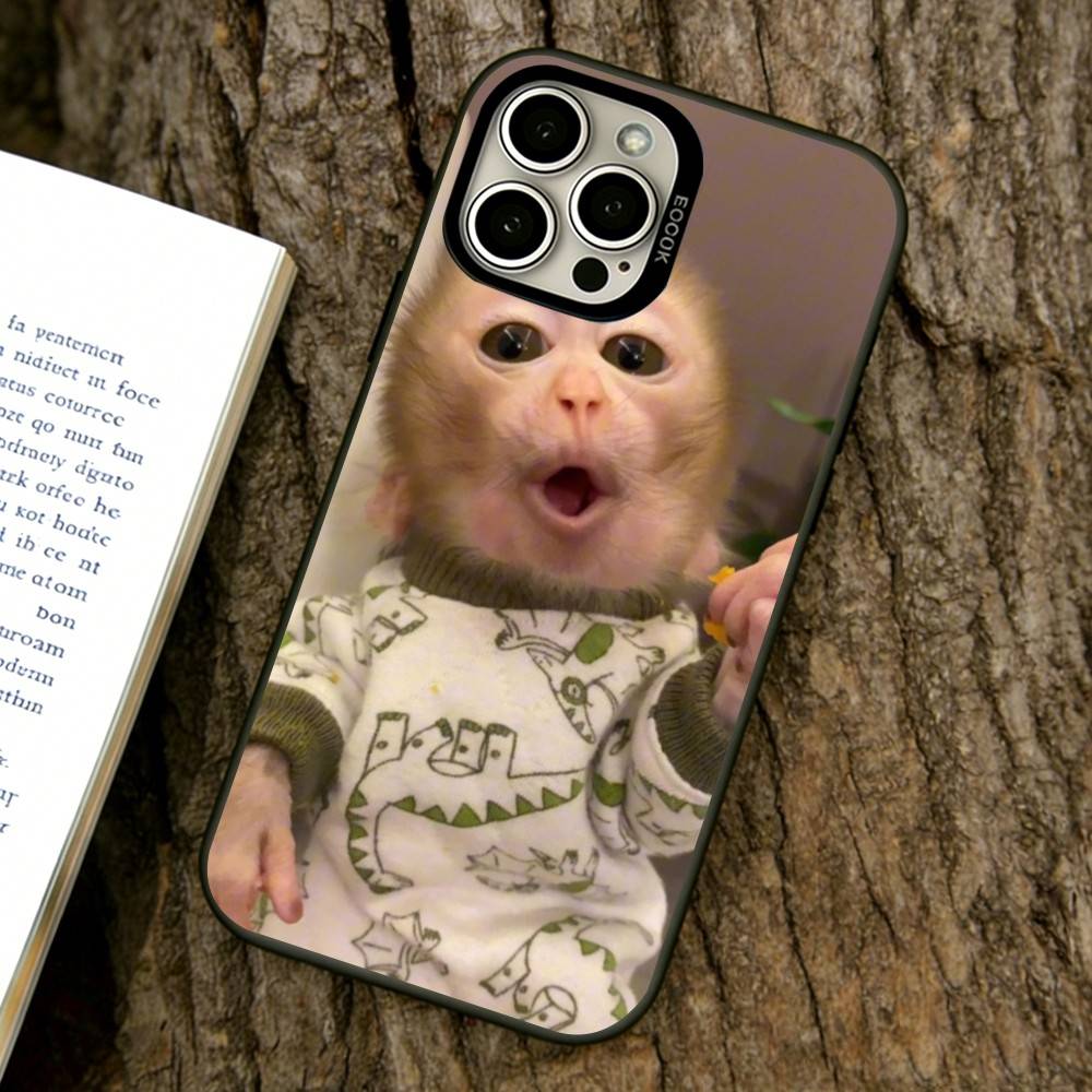Little Monkey  Phone Case For iPhone 17,16,15,14,13,12,11 Plus,Pro Max,XS,Colorful Silver Phone Case Funda Cover
