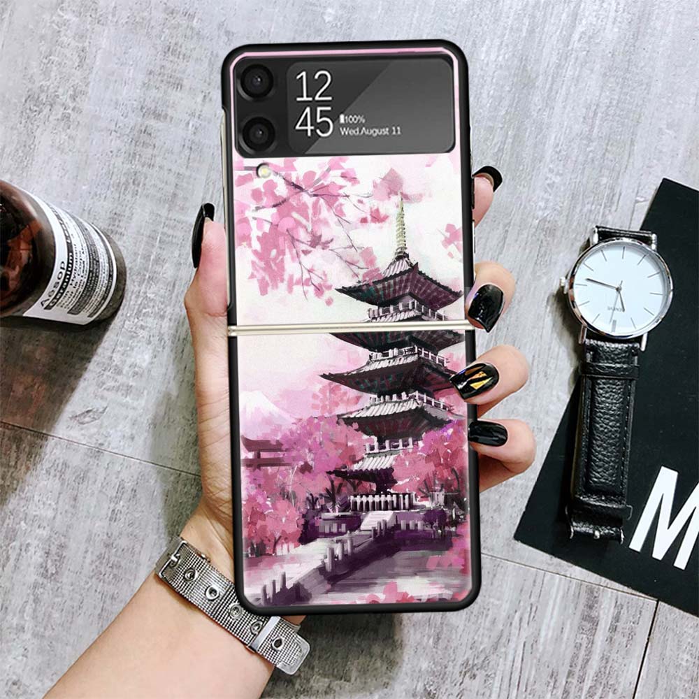 

Чехлы с изображением вишневого дерева для Samsung Galaxy Z Flip 4 5 6 7 3 Z Flip7 Flip6 Flip4 Flip5 Flip3 5G Жесткий Ударопрочный Чехол Fundas Ga Samsung Z Flip 4