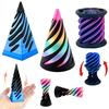Kids 3D Printed Spiral Cone Fidgeting Toy Impossible Pyramid Passthrough Sculpture Antistress Anxiety Relieving Game Adults Toys