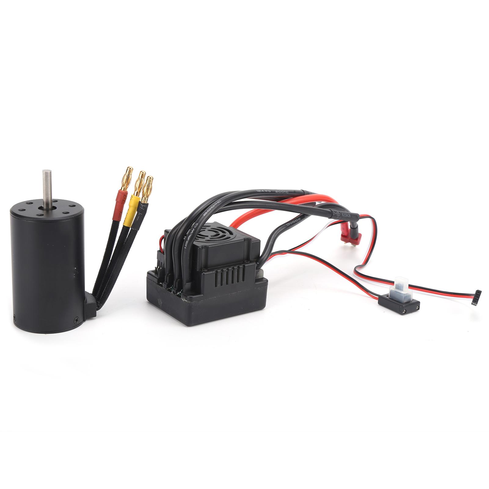 

Waterproof RC 3660 3300KV 4 Poles Brushless Motor with 80A ESC Combo Set for 1 8 RC Car