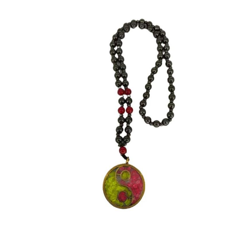 Biophoton Negative Ion Multi-Color Magnetic Energy Crystal Pendant Necklace