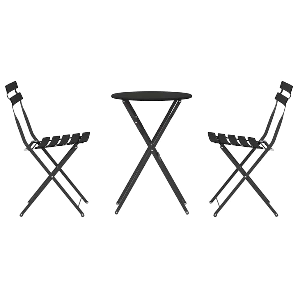 Klapp Bistro Set 3 Pcs Anthracite Steel
