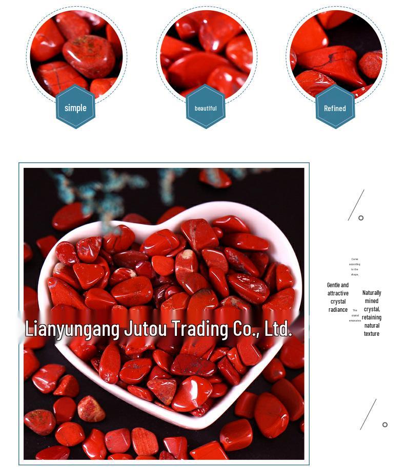 Natural Red Jade Crushed Stone for Aromatherapy, Decor, and Landscaping (1 Jin)