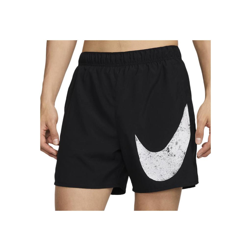 Nike Challenger Swoosh Running Woven Versatile Loose Comfortable Sweat-Wicking Quick-Dry Logo Sports Shorts Men Shorts Black FV9917-010