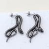 Hot Sale Stainless Steel Ear Buckles Cold Wind Personality Snake Earrings Trend Removable Snake Stud Earrings Pendant