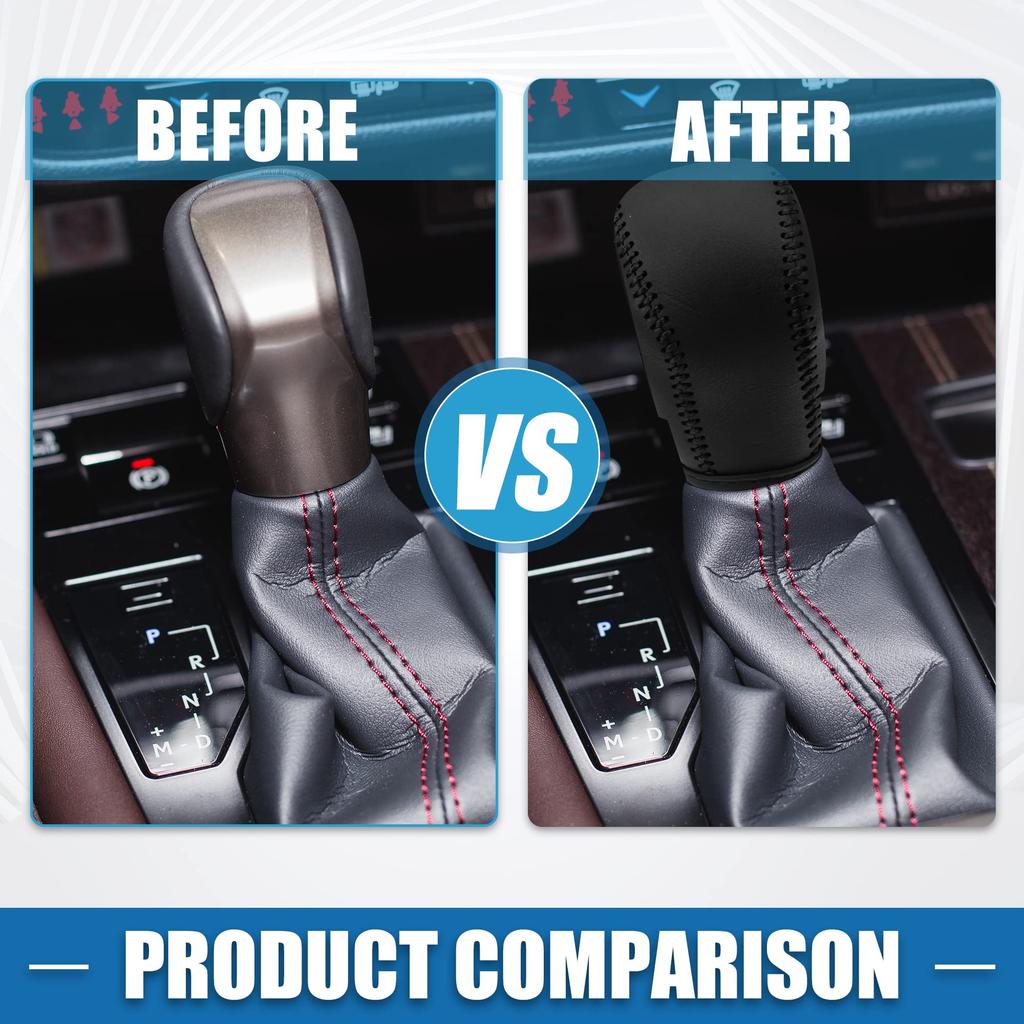 ABSOPRO Shift Knob Car Gear Shift Knob Car Shifter Cover Interior Accessories for Lexus ES 300h 350 Black Cover, Cover, Trim, (2016-2018),