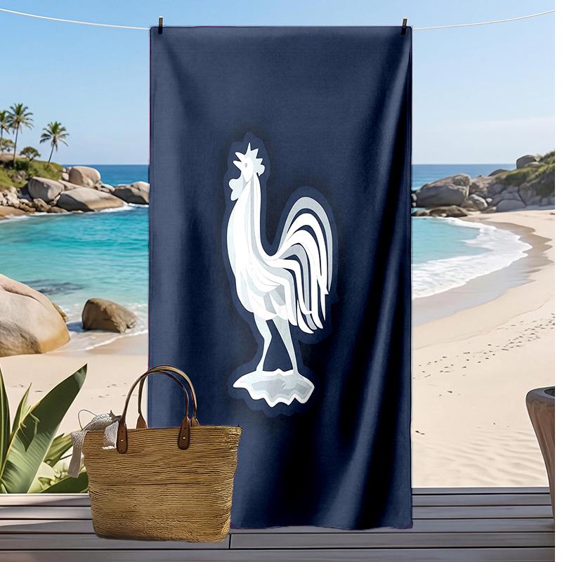 France National Football Team Printed Beach Towel Quick Dry Soft TowelPortable Large Rectangular Beach Blanket for Travel Swimming Pool