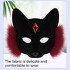 Faux Furs Wolf Foxes Mask Plush Cats Half Face Mask Foxes Cats Wolf Cosplay Costume for Masquerades Halloween Christmas