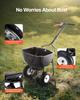 Walk Behind Spreader, 60LBS Capacity, Push Spreader with Hopper Grate, 0-9.8 Ft Spreading Width, 8 In All Terrain Pneumatic Tires, Garden & Lawn