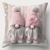 Pink Christmas Decoration With Soft And Comfortable Printed Pillowcases For Bedrooms, Sofas, Windowsills, Car Decorations, Cushi