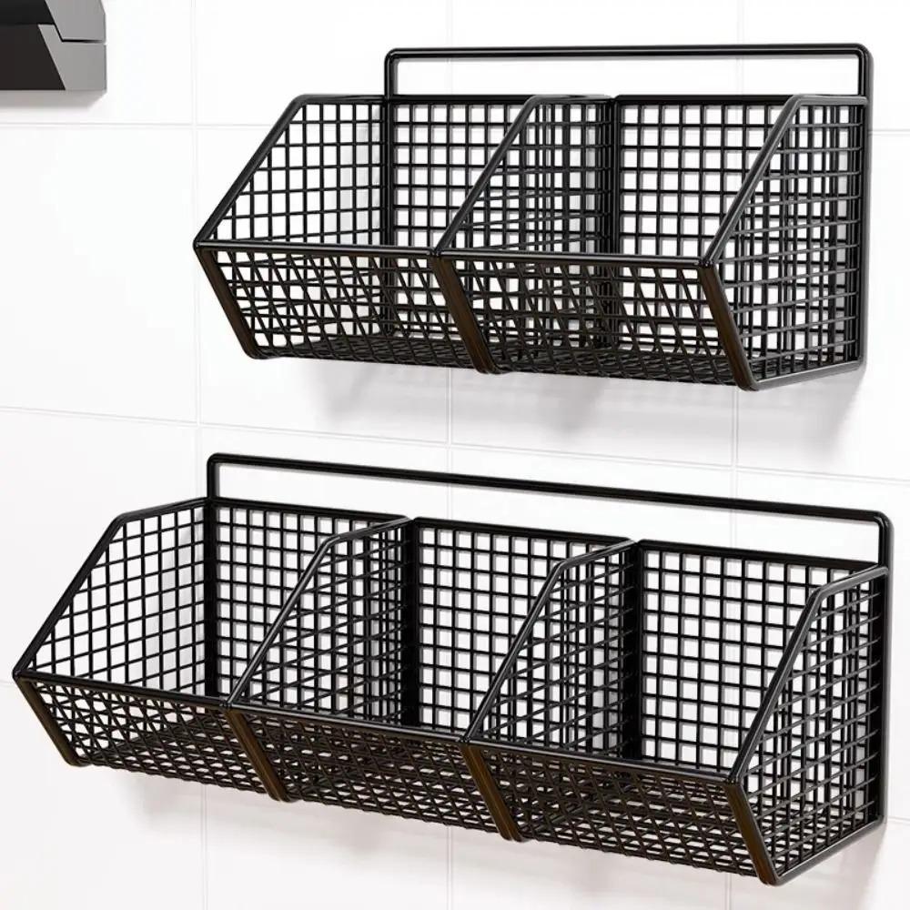 Carbon Steel Kitchen Storage Basket Wall Mounted Onion Ginger Garlic Shelf  Living Room