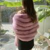Autumn and Winter Environmentally Friendly Fox Hair Lace Shawl Medium and Long Socialite Little Lady Fur Coat Women's