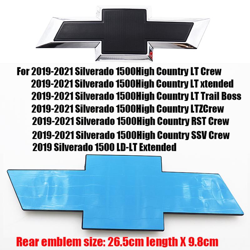 1pcs 3D ABS Car Rear logo Rear Bumper tail door trunk car rear Emblem sticker styling Accessories For Chevrolet SILVERADO