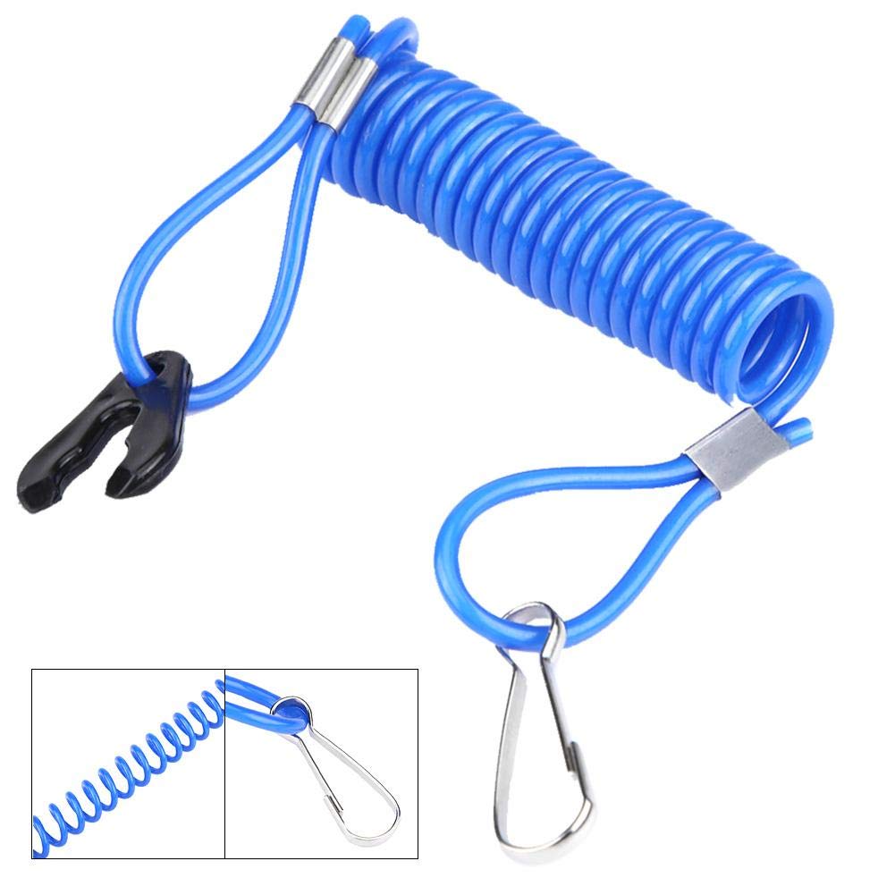 Akozon 2pcs Engine Stop Switch Key Strap Outboard Engine Ignition Emergency Kill Stop Switch Safety Tether Strap for Yamaha