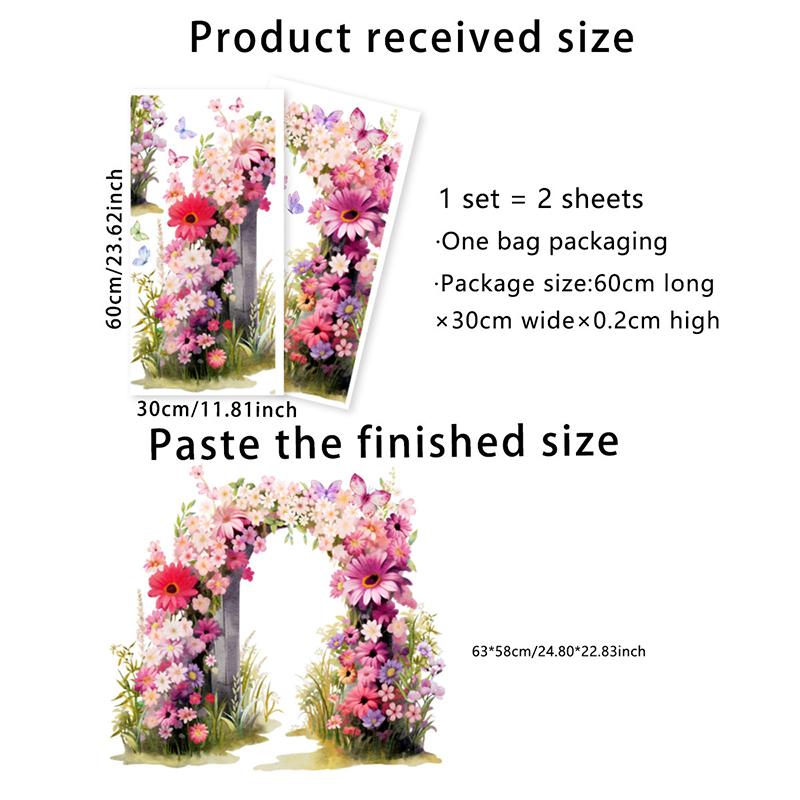 2 Stück Fensterblick Malerei Wandaufkleber Brillenfreie 3D Wanddeko Abziehen und Aufkleben Wandaufkleber für Wohnzimmer Badezimmer