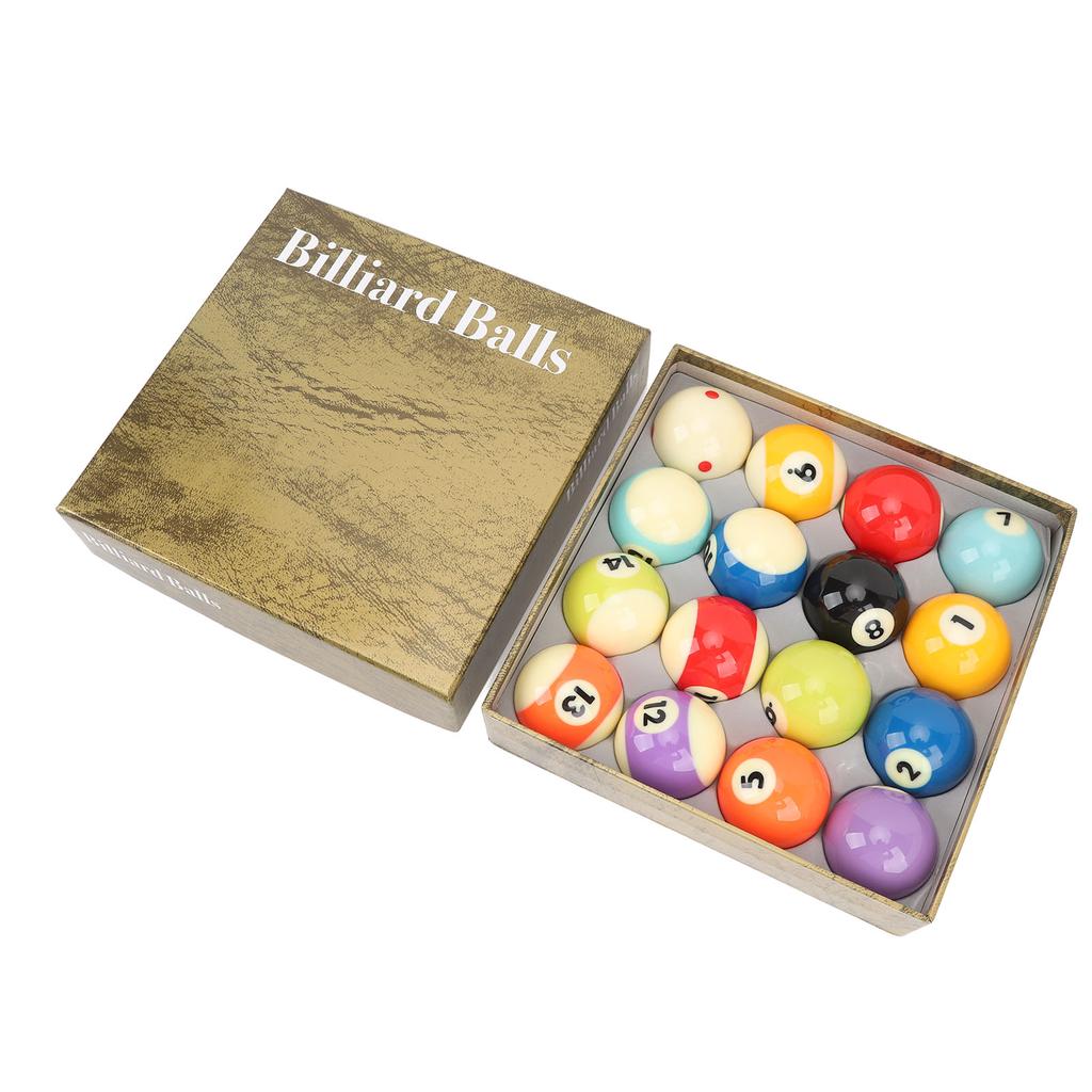 16pcs Billiard Balls Professional Standard 2.3in Diameter Resin High Friction Resistance Pool Table 