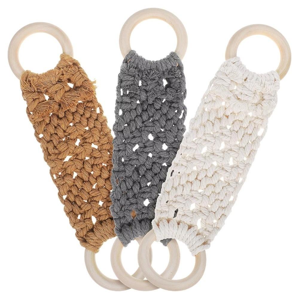 Cotton Rope Hand Towel Hanger Boho Style Wall Towel Rack New Towel Ring Holder  Washroom