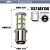 10-Pack 6500K White 1157 2057 2357 7528 BAY15D LED Bulbs 5050 18-SMD Replac