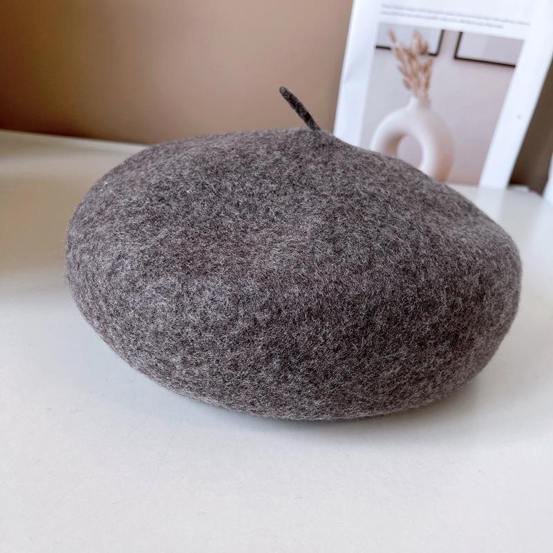 Australische Haar-Baskenmütze Kinder-Malermütze Aufgewertetes gestreiftes Schweißband Zarte dreidimensionale Pilzmütze Wollknospenmütze