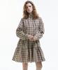 Manavis Seven Hooded Tiered Dress [Beige]