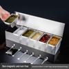 Huihuang Large Stainless Steel Seasoning Box with 6 Compartments and Spoons
