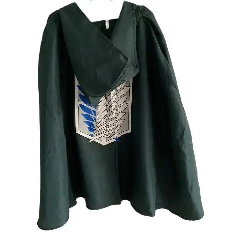 Capa de Anime para Crianças de Halloween Shingeki No Kyojin Legião de Exploração Fantasia Cosplay Cos Capa Verde Roupas Masculinas Femininas