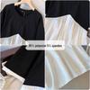 Plus Size Irregular Patchwork Dress - Short-Sleeved Summer Top for Women (120-350 Jin)