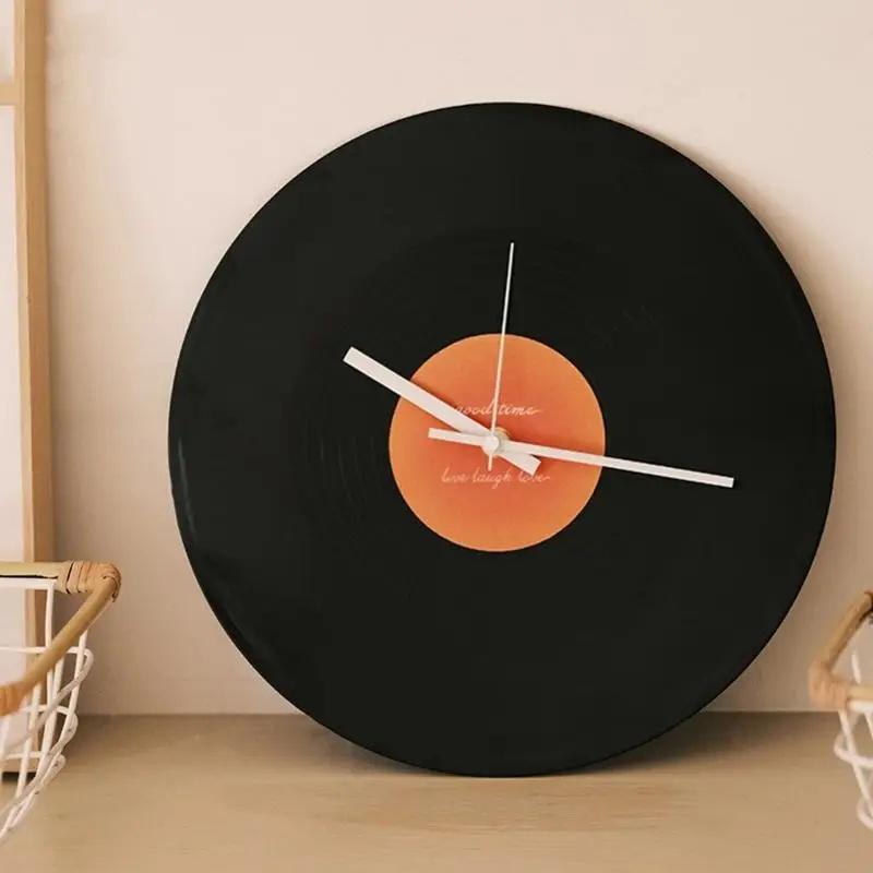 Record Clock with Optional Center Color and Metal Display Stand – Eye-Catching Design