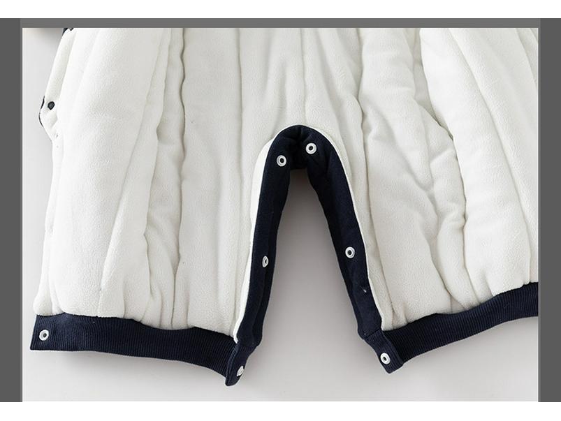 Newborn Padded First Birthday Dress & Romper Suit for Autumn/Winter - Baby Boy's 100-Day Crawling Outfit