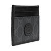 Gucci Logo Embossed Canvas And Leather Trim Wallet Card Holder Men wallet Black 700690-92TCF-1000