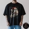Christmas Opossum Santa Hat Skeleton Hand Gothic Animal T-Shirt Unisex T-Shirt