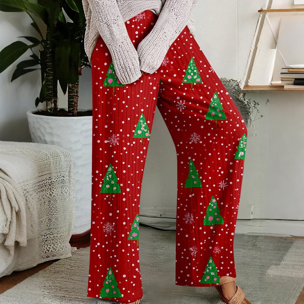 Pajama Pants, Sleepwear, Casual Drawstring Elastic Waist Pants, Comfortable Straight-leg Loose Pants