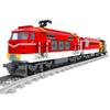 Ausini City Train Model Building Blocks Wagon Cargo Carriage Passenger Train Station Rail Tracks Locomotive Construction Toys