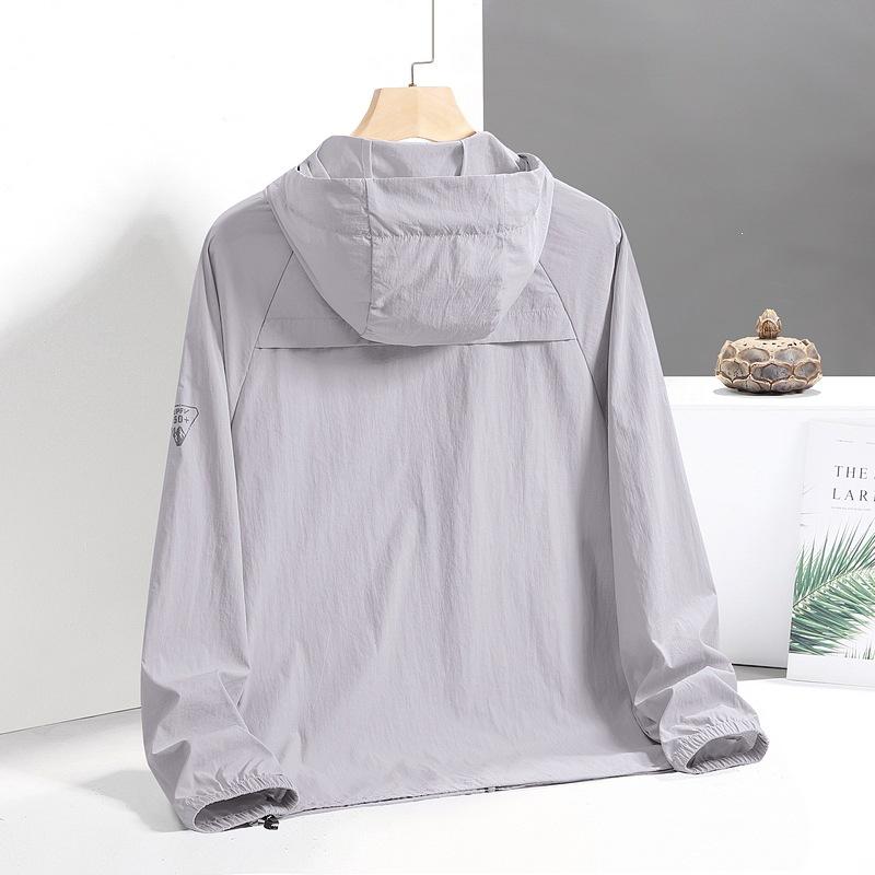 UPF10 + Japanese Retro Skin Care Ice Silk Sunscreen Clothing for Men and Women Summer Couple Sports Casual Light and Thin Hooded Anti-protection