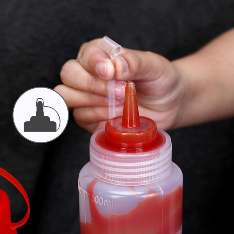 240-720MLCondiment Squeeze Bottles Kitchen  Sauces Olive Oil Bottles Ketchup Mustard Dispensers Kitchen Accessories Gadgets