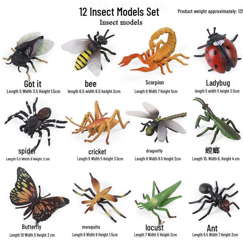 

Children s Insect Animal Model Toys: Spider, Bee, Dragonfly, Butterfly, Mantis, Ant
